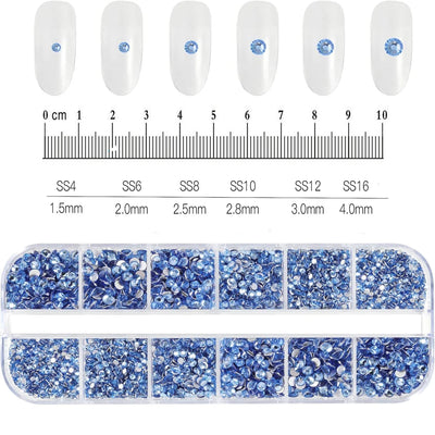 Mixed Nail Rhinestones with Shiny Clear Colors for Stunning Nail Art - Smarsty