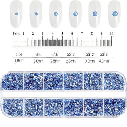 Mixed Nail Rhinestones with Shiny Clear Colors for Stunning Nail Art - Smarsty