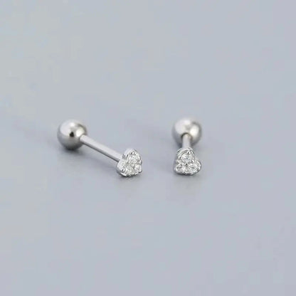 925 Silver Tragus Piercing Helix Studs Butterfly Heart - Smarsty