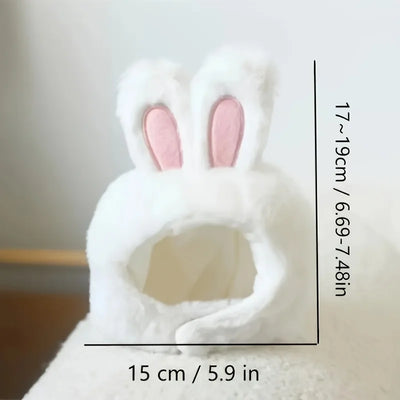 Bunny Ears Cat Hat Comfortable Knit Costume for Pets - Smarsty