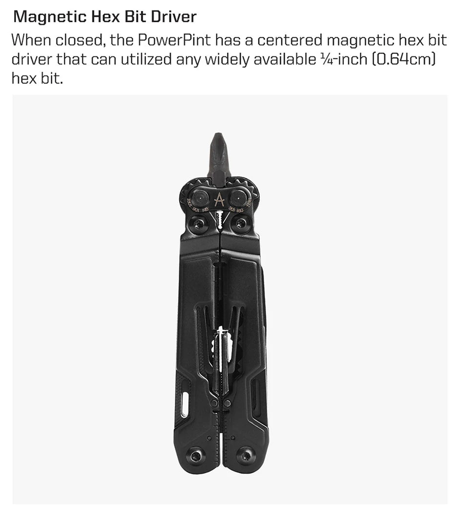 SOG PowerPint 18-in-1 Tactical Multi-Tool with Folding Pliers & Knife - EDC Pocket Gear for Outdoor, Hiking, Camping Survival