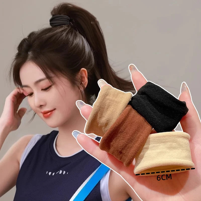 Thick Widen Hair Ties Set Secure Hold Scrunchies For Women - Smarsty