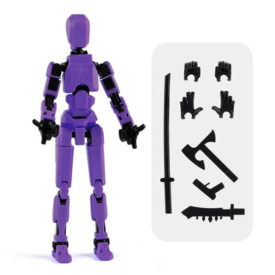 DIY Luminous T13 Multi-Jointed Movable Shapeshift Robot 3D Printed Mannequin Lucky robot and dog Action Figures Toys kids Gifts - Smarsty