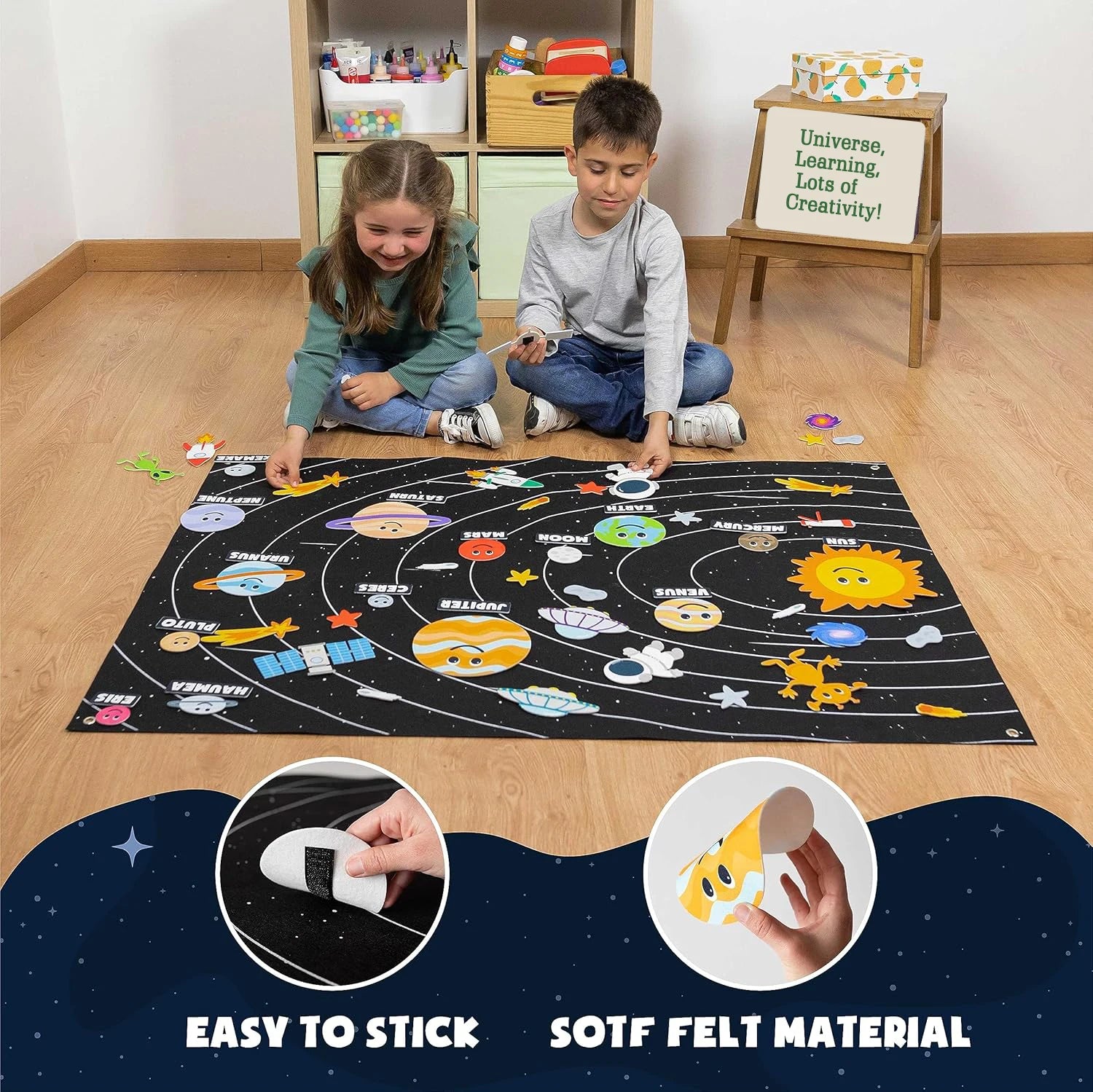 Farm Animals Felt Story Board Set Storytelling Early Learning Interactive Play Kit Wall Hanging Puzzle Toys for Toddlers Gifts - Smarsty