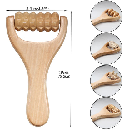 Natural Wood Massage Roller for Full Body Relief - Smarsty