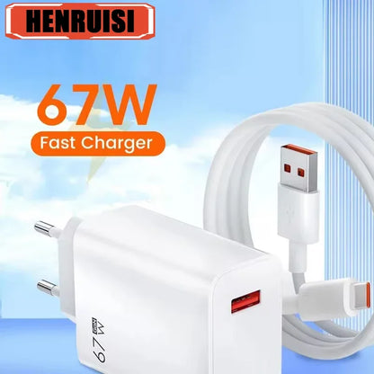 67W USB C Fast Charger With Cable For Android Phones - Smarsty