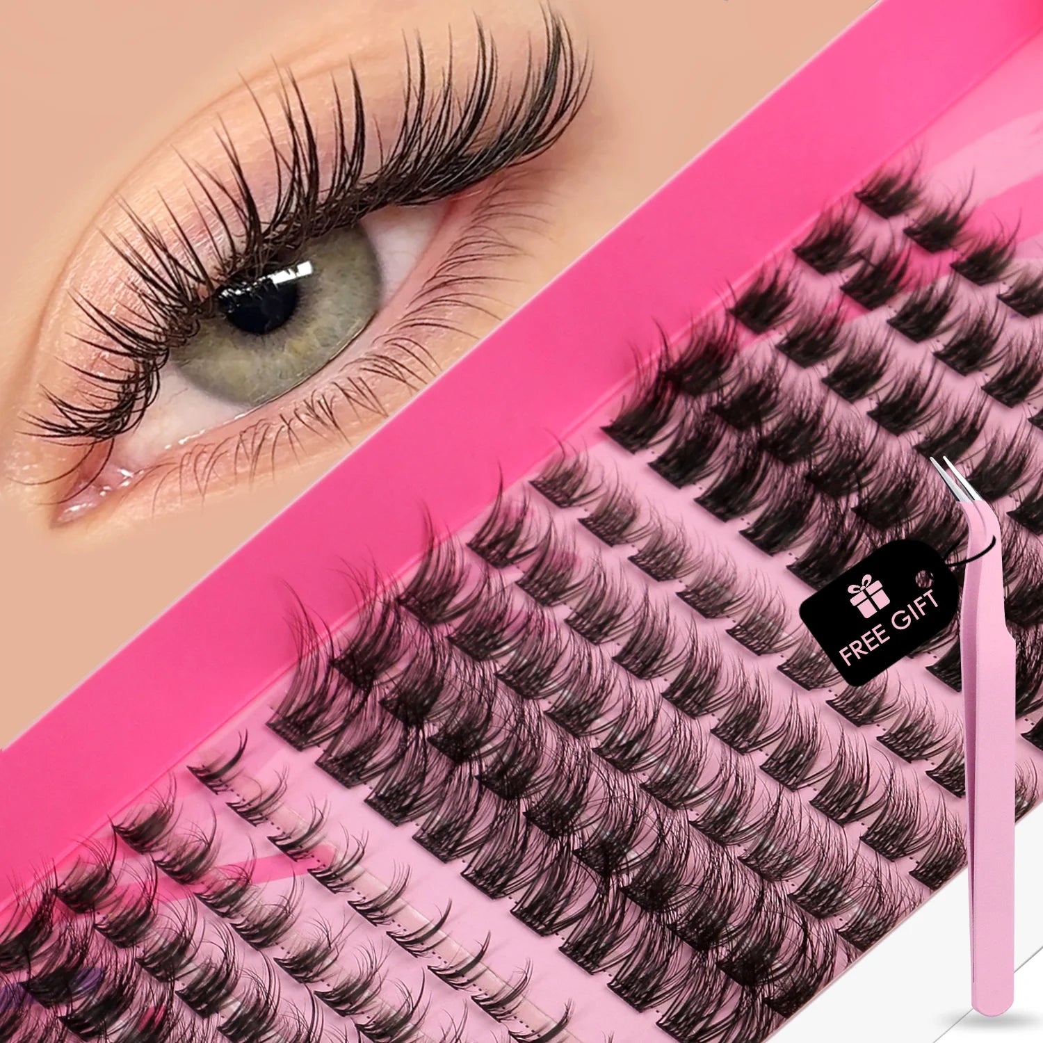 DIY Faux Mink Eyelash Extension Kit with Bond and Seal - Smarsty