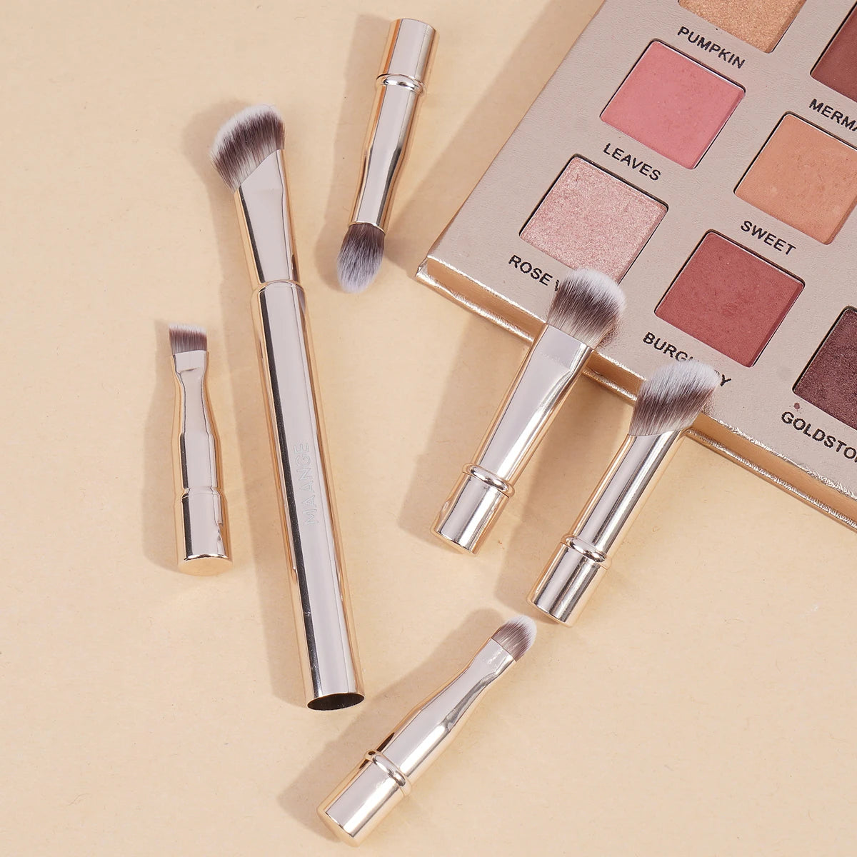 MAANGE Double Ended Makeup Brush Set for Travel and Contour - Smarsty
