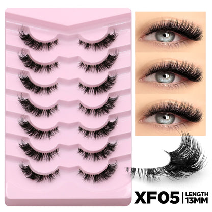 GROINNEYA Soft Natural Cat Eye Faux Mink Lashes - Smarsty