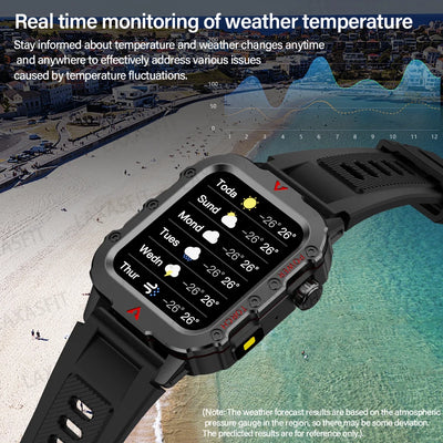 LAXASFIT Outdoor Military Smartwatch with Fitness Tracking - Smarsty