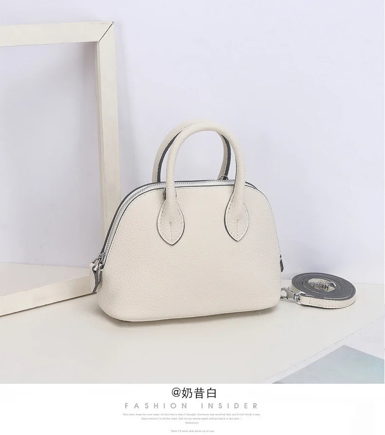 Cow Leather Shell Bag Crossbody Women Messenger Style - Smarsty