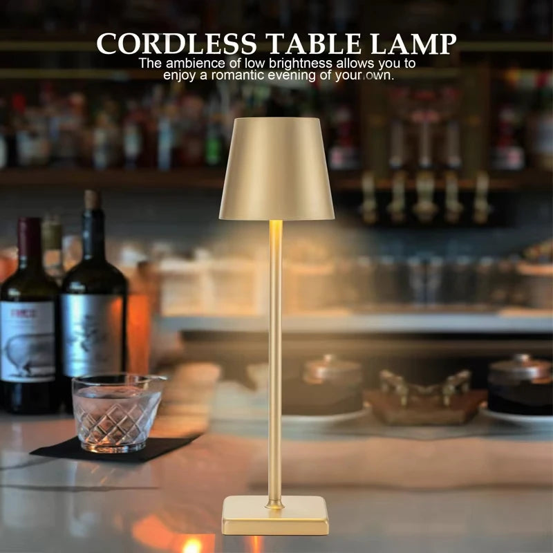 LED Touch Sensor Table Lamp 3 Color Desktop Night Light Bedside Creative Ambient Light Bar Outdoor Decoration Room Outdoor Decor - Smarsty