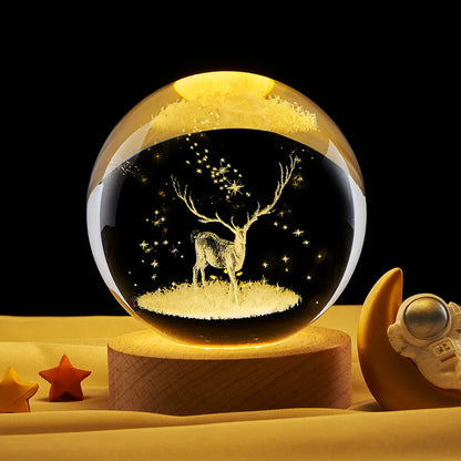 3D Crystal Galaxy Night Light for Home Decor - Smarsty