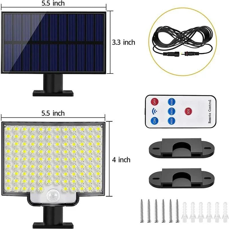 Solar Powered LED Wall Lights with Human Body Sensor - Smarsty