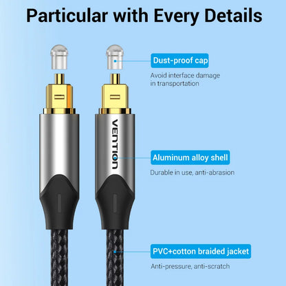 Vention Digital Optical Audio Cable for Superior Sound Quality - Smarsty
