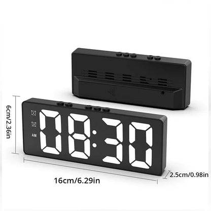 LED Mirror Alarm Clock with Snooze Feature - Smarsty
