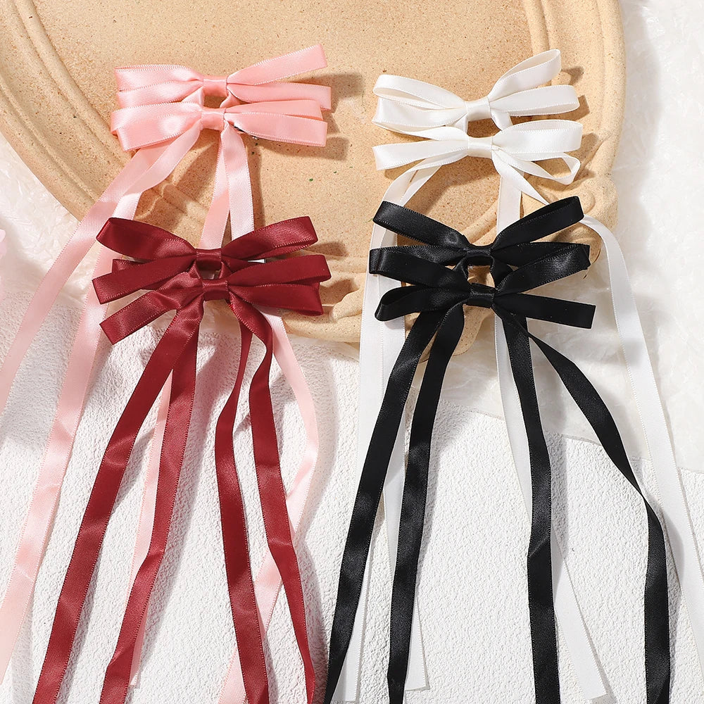 Fabric Hair Bow Clips Set for Women and Girls - Smarsty