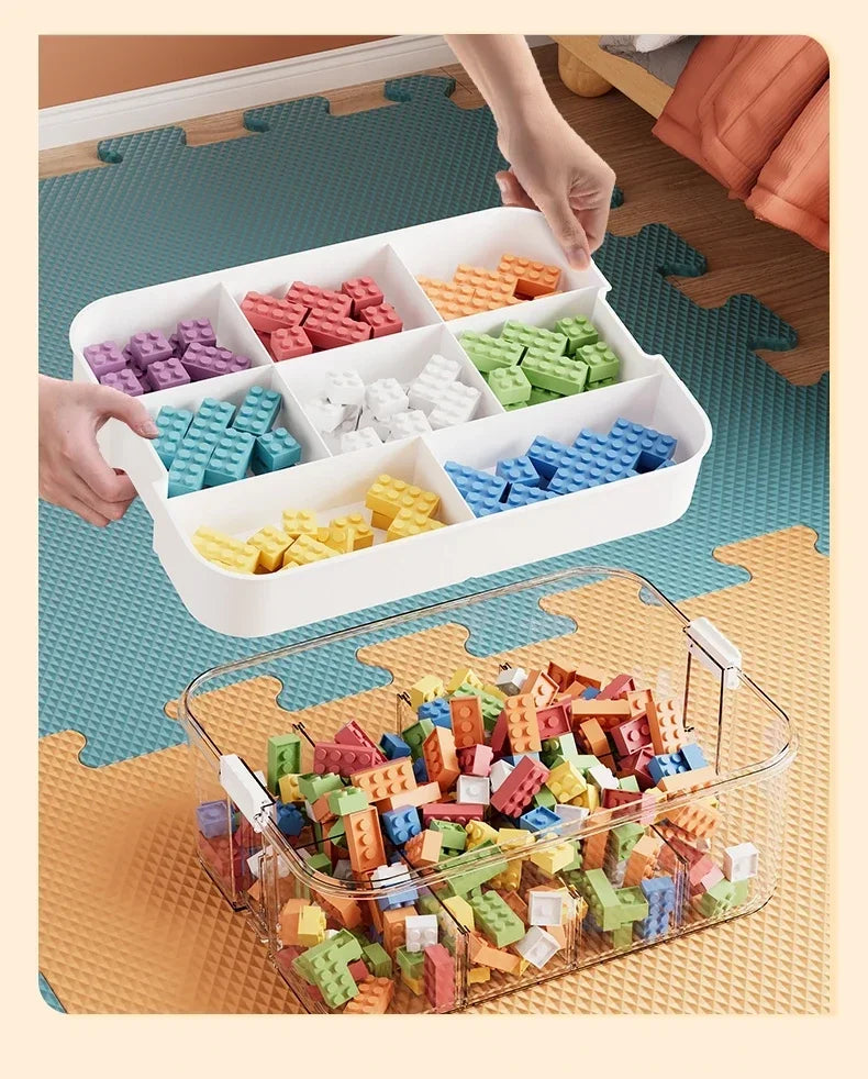 Plastic Lego Storage Box Children Jigsaw Puzzle Building Block Lego Container Classification Part Sort Box Kidroom Toy Organizer