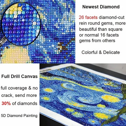 DIY Full Diamond Painting Kit Van Gogh Starry Sky Decor - Smarsty