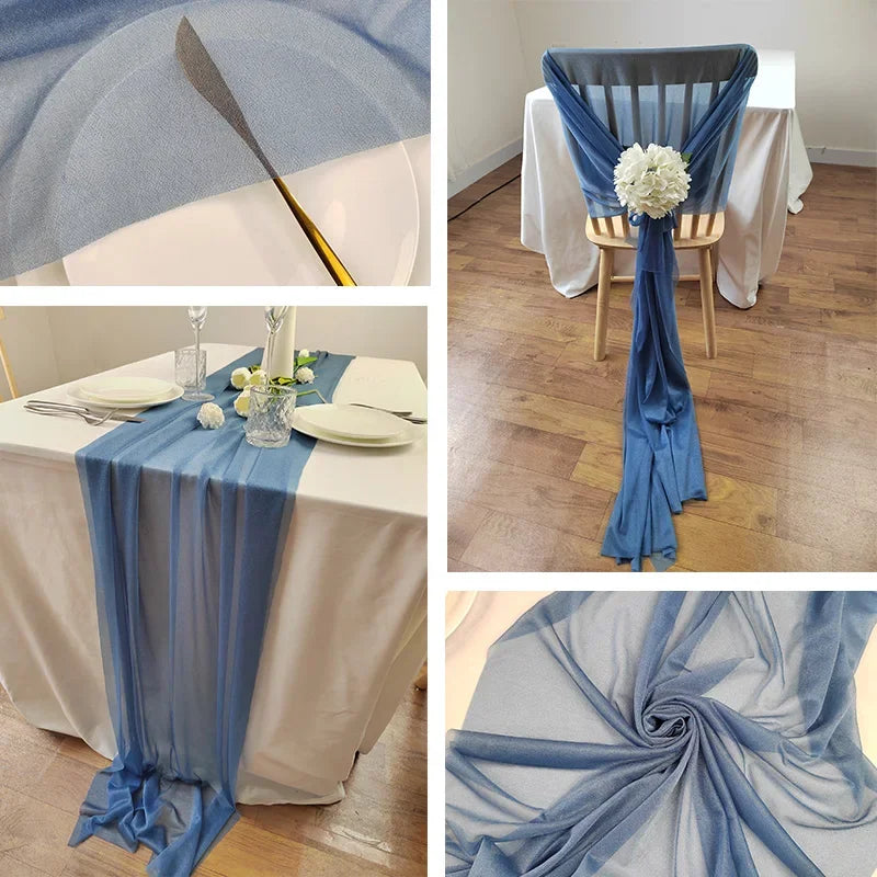 Chiffon Table Runner for Elegant Wedding and Party Decor - Smarsty