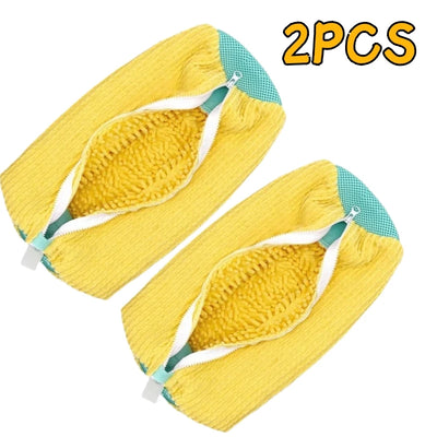 1/2/4PCS Shoe Washing Machine Bag with Liquid Shoe Brush Set Durable Laundry Shoe Bag and Soft Bristle Clean Brush for All Shoes - Smarsty