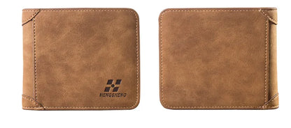 New Men Wallets Credit Card/ID Holder Vintage Brand Male Wallet High Quality PU Leather Photo Holder Foldable Short Men Purse - Smarsty