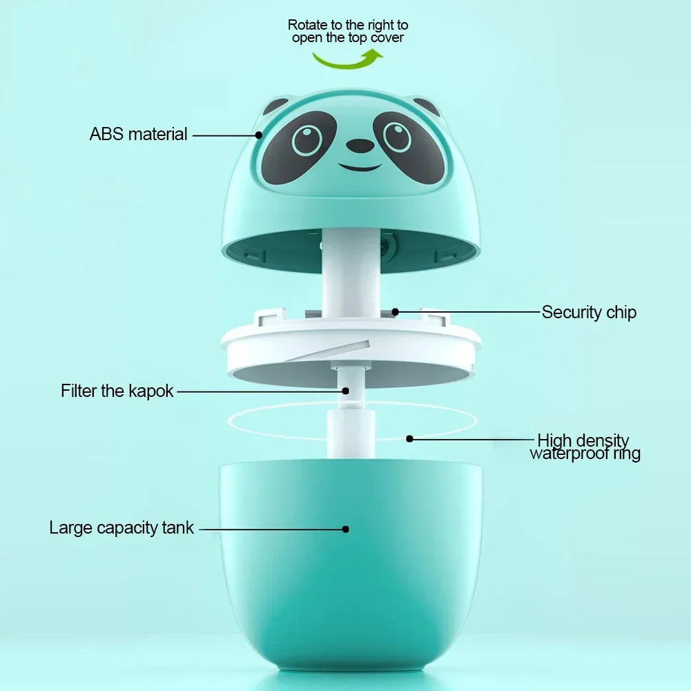 Cute Panda Air Humidifier and Aroma Diffuser with Night Light - Smarsty