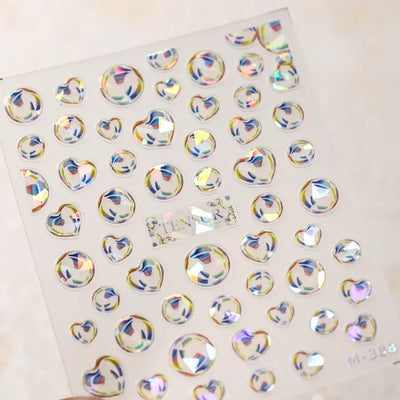 5D Summer Beach Nail Stickers with Shiny Sea Designs - Smarsty