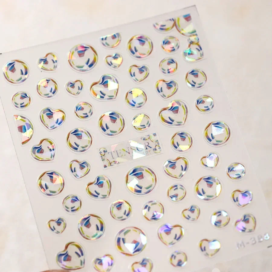 5D Summer Beach Nail Stickers with Shiny Sea Designs - Smarsty