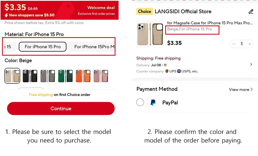 MagSafe Leather Case Natural Cowhide Lychee Finish Premium for iPhone 15, 16, 17 - Smarsty