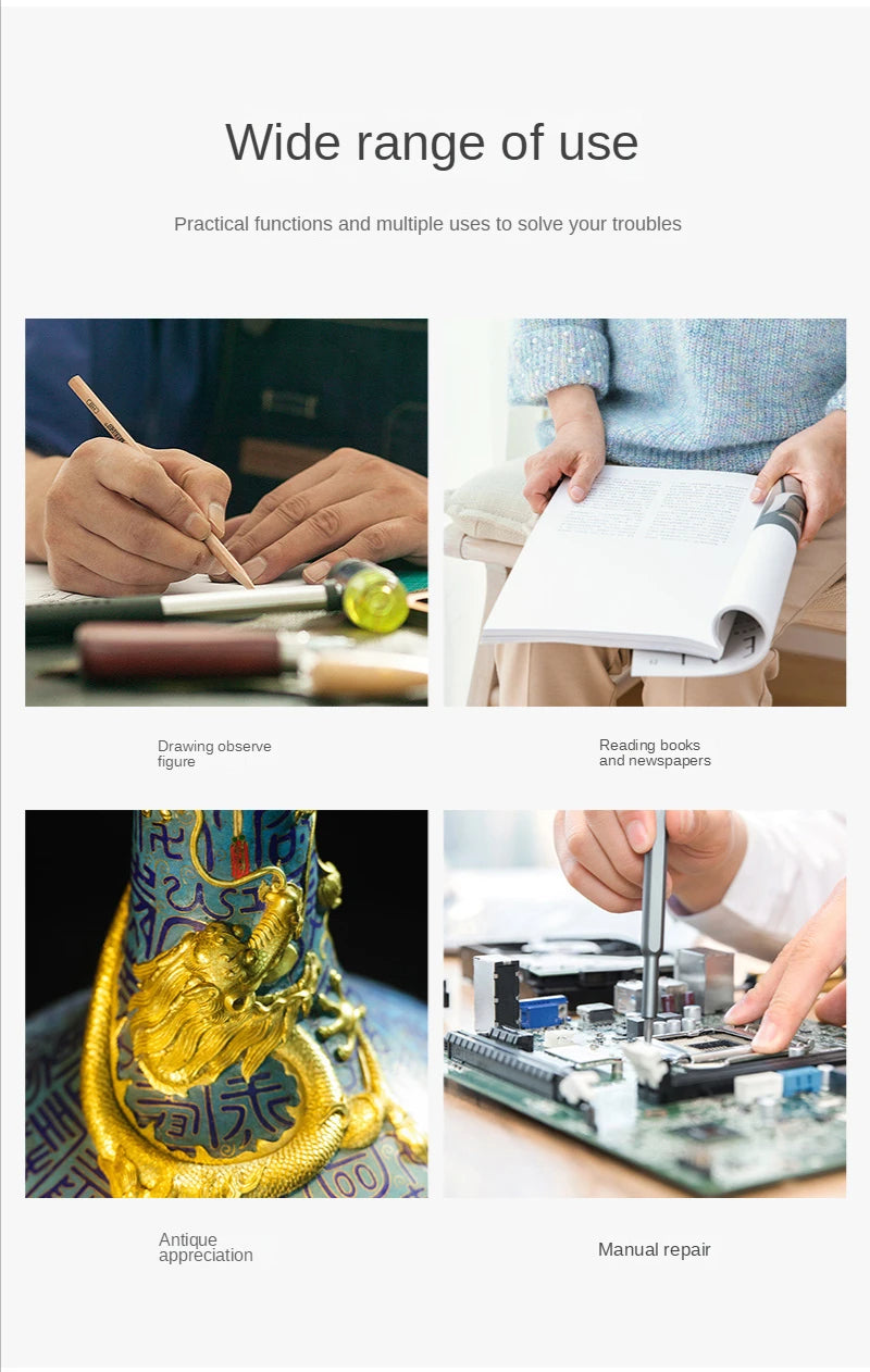 Adjustable LED Magnifier Glasses for Clear Reading - Smarsty