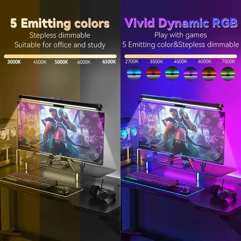 RGB Desktop Atmosphere Light Strip for Eye Protection - Smarsty