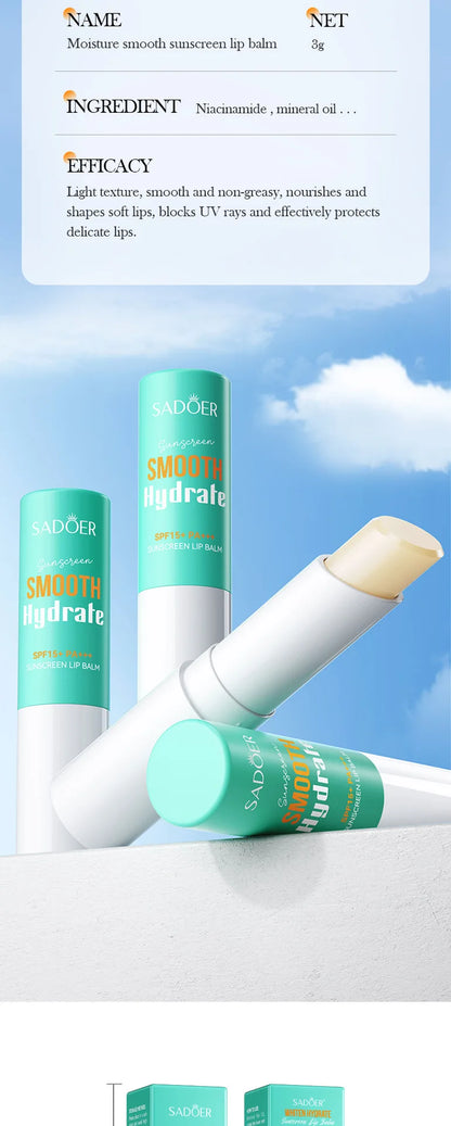SADOER SPF 15 Lip Sunscreen Balm for Hydrated Lips - Smarsty