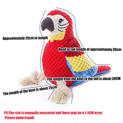 Indestructible Plush Parrot Dog Toy for All Dogs - Smarsty