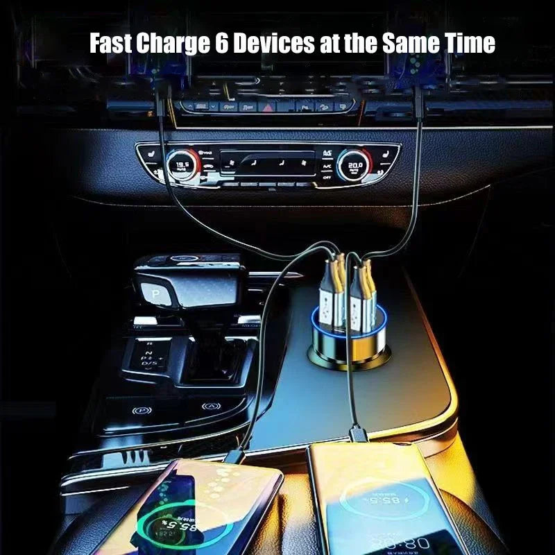 USB C Car Charger With Voltage Display PD Fast Charge - Smarsty