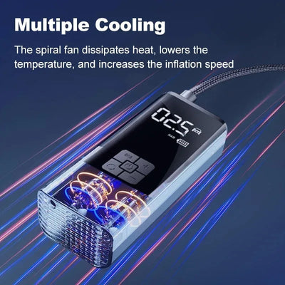 EAFC Portable Tire Inflator Rechargeable Electric Inflator For Car Bicycle Digital Air Compressor Football Ball Inflator Pump - Smarsty