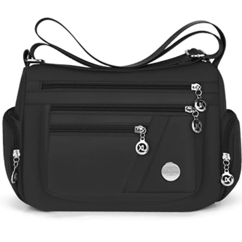 Nylon Crossbody Bag With Multi Compartment Travel Design - Smarsty