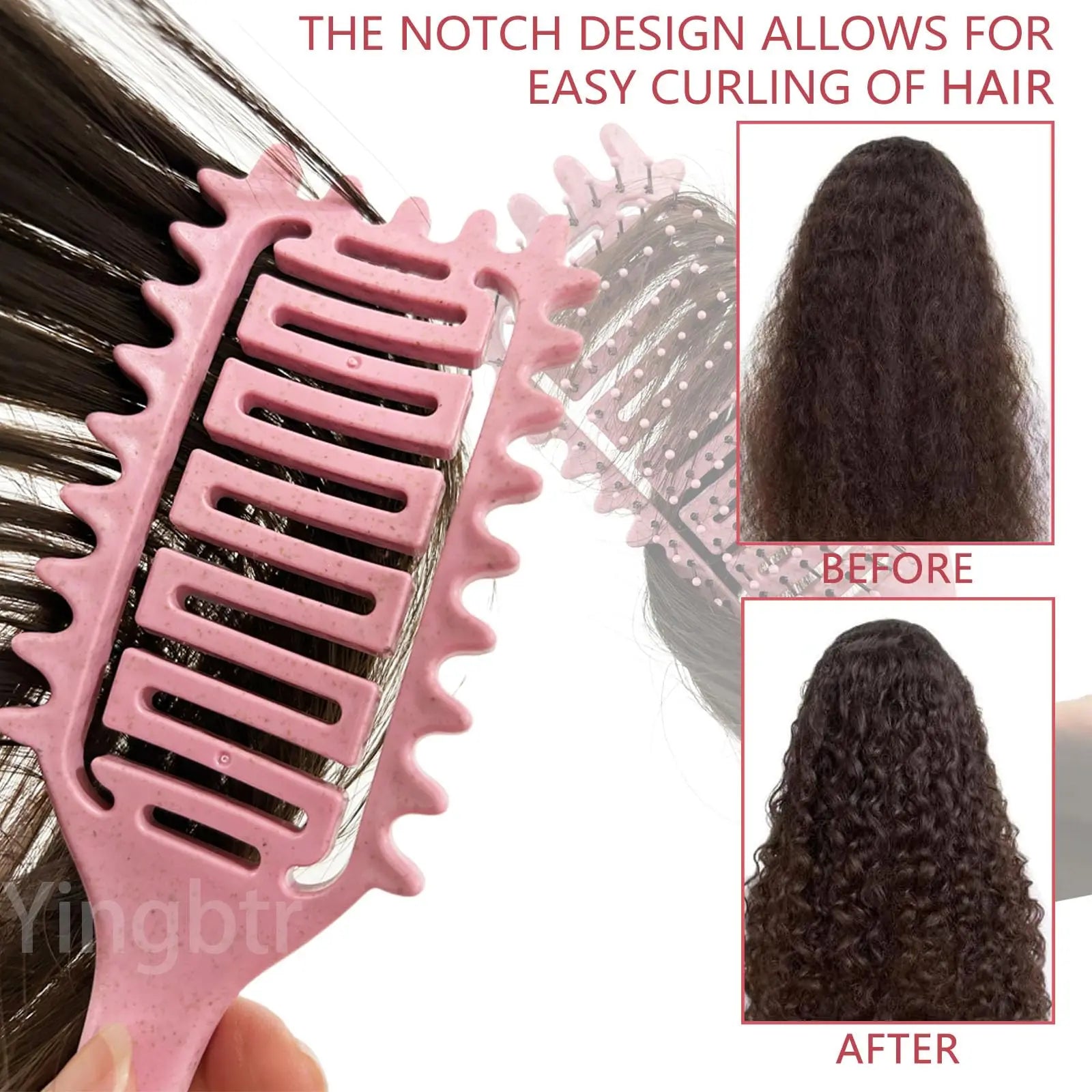 Curly Hair Brush for Easy Detangling and Styling - Smarsty