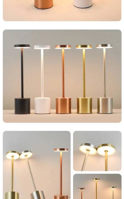 Rechargeable Touch Sensor LED Table Lamp with Adjustable Colors - Smarsty