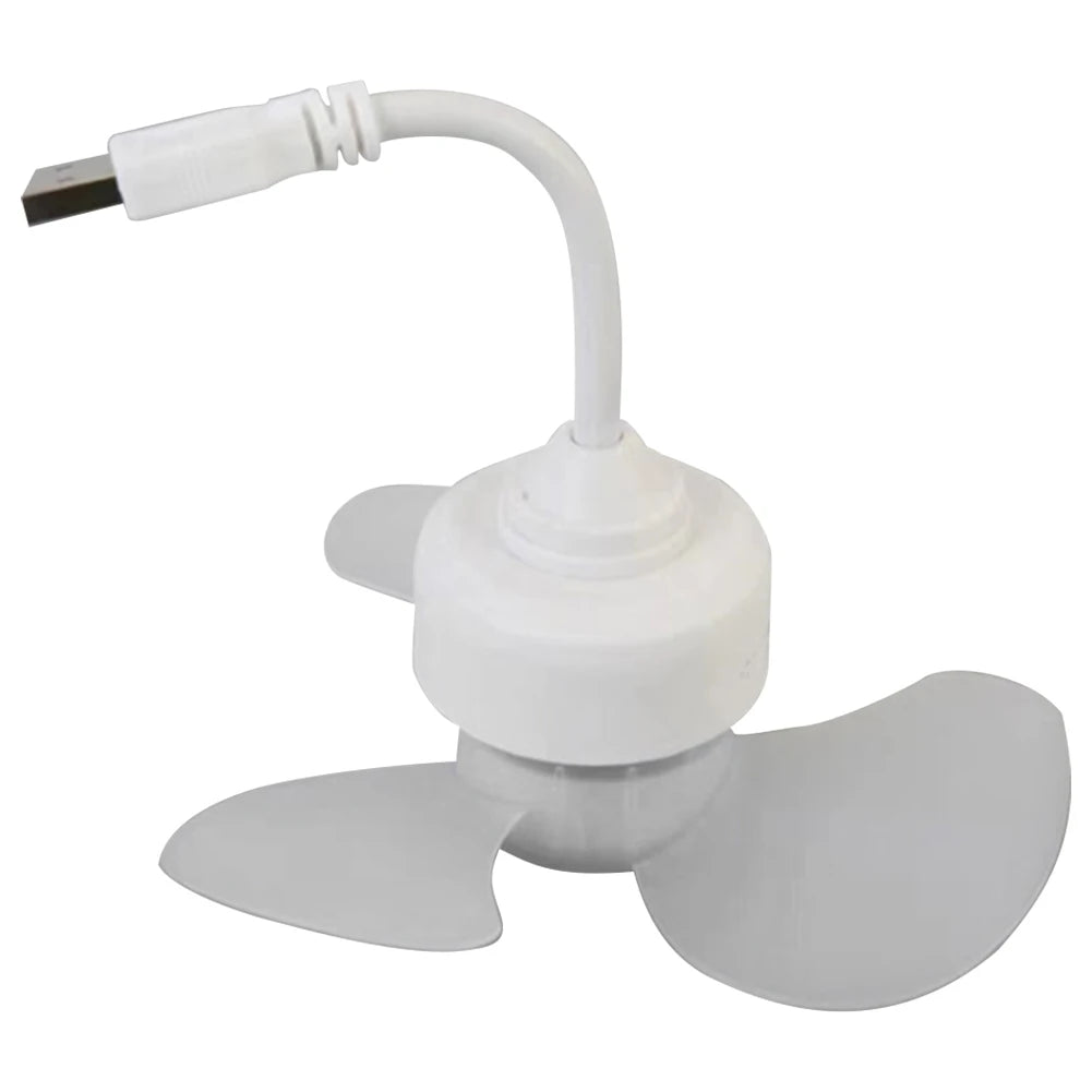 Indoor Ceiling Fan Light E27 Base/USB Light Bulb Fan with Socket Hose Extender Small Ceiling Fan Light for Bedroom Living Room