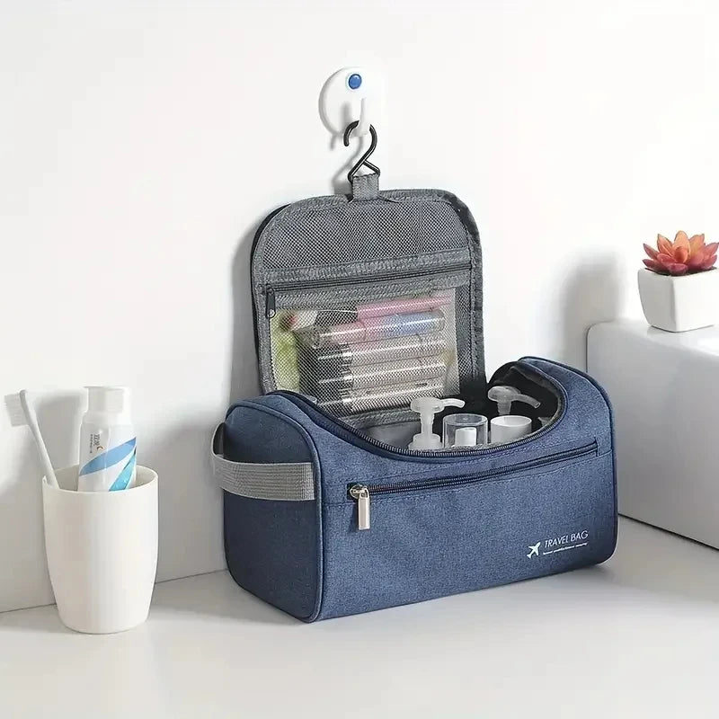 Leather Toiletry Bag for Men Women Dopp Kit Mens Hanging Toiletry Bag Travel Toiletry Bag for Traveling Large Cosmetic Bag for T - Smarsty