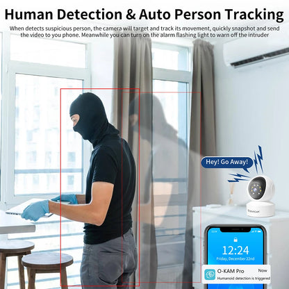 Vstarcam Indoor Security Camera for Home 360° Coverage Color Night Vision 2-Way Audio Motion Detection Customize Zone