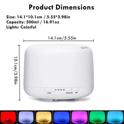 500ML USB Essential Oil Diffuser with Colorful Night Lights - Smarsty