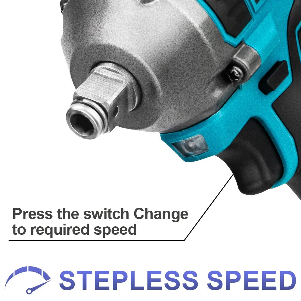 Gisam 1000NM Brushless Electric Impact Wrench Power Tool - Smarsty