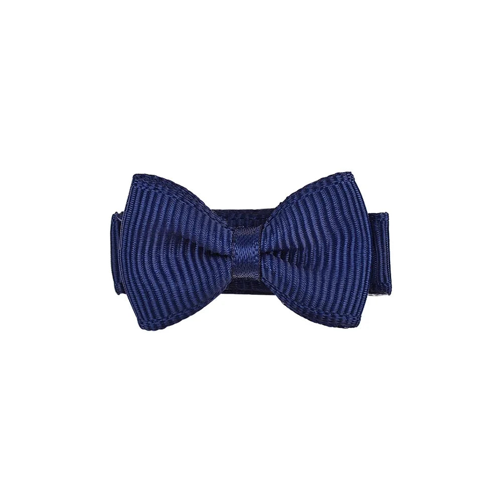 Mini Hair Bows Clip For Baby Girls Ribbon Covered Secure - Smarsty