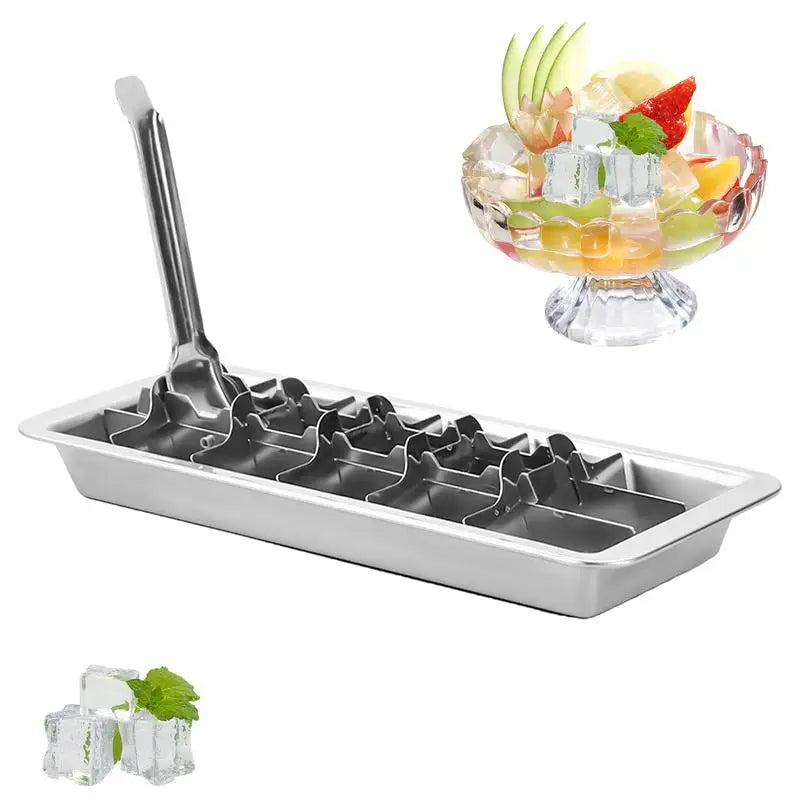 Stainless Steel Ice Cube Tray for Efficient Drink Cooling - Smarsty