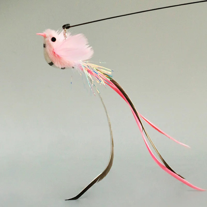 Interactive Cat Wand Toy with Suction Cup and Bell - Smarsty