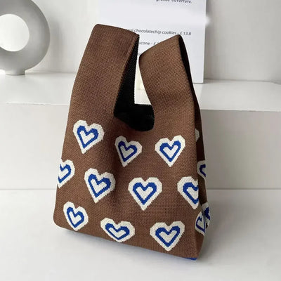 Cat Knit Handbag High Capacity Knot Wrist Bag For Women - Smarsty
