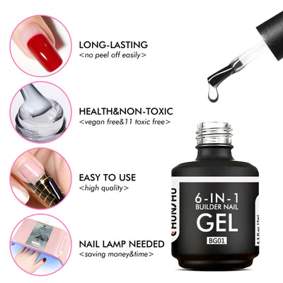 Chunshu 6 In 1 Builder UV Gel Polish 15ML - Smarsty