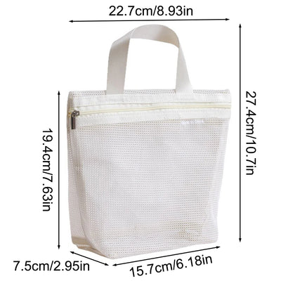 Clear Mesh Makeup Bag Portable Cosmetic Organizer Travel - Smarsty